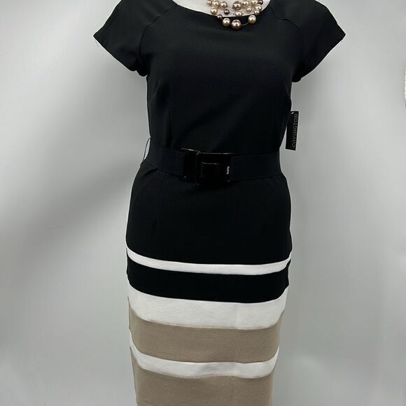 Covington short sleeve color block dress size 12 - Picture 2 of 6